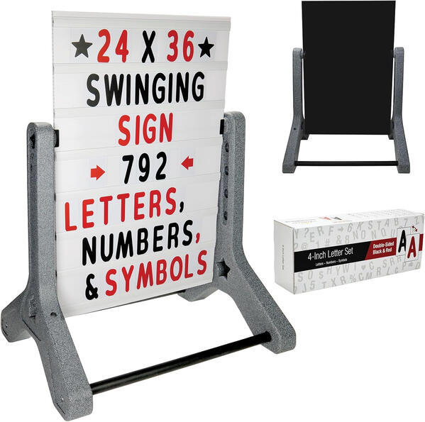 swinging message sidewalk sign with letter board swinging message sidewalk sign with letter board
